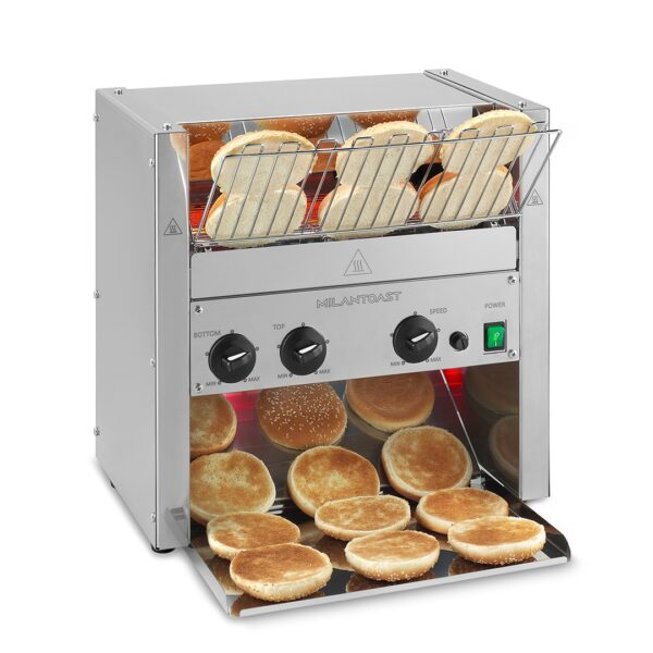 Milantoast 018033 Bun Toaster Fast Heat Up – 3 Slices